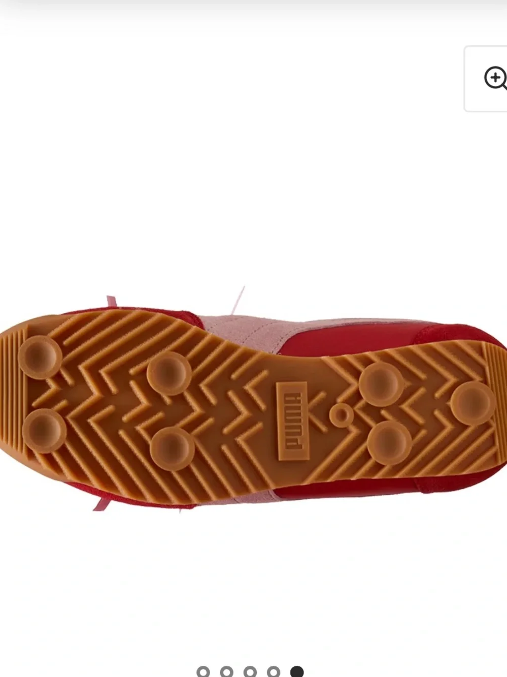 Puma Red and Pink Arizona Sneaker with Gum Sole